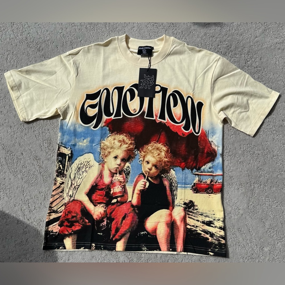 Mixed Emotion Rhinestone Angels Shirt size Large